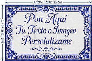 Azulejo Cerámica Personalizado 30x20