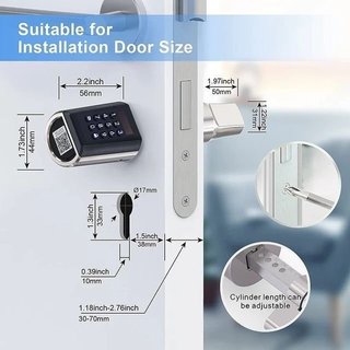 Cerradura electrónica para puerta con código.