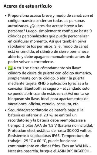Cerradura electrónica para puerta con código.
