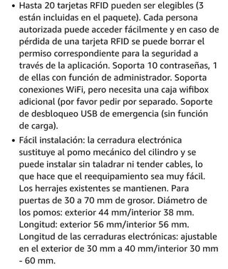 Cerradura electrónica para puerta con código.