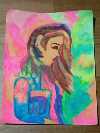 Pintura Original Mujer Vibrante