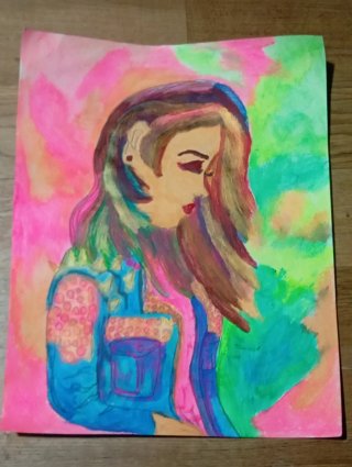 Pintura Original Mujer Vibrante