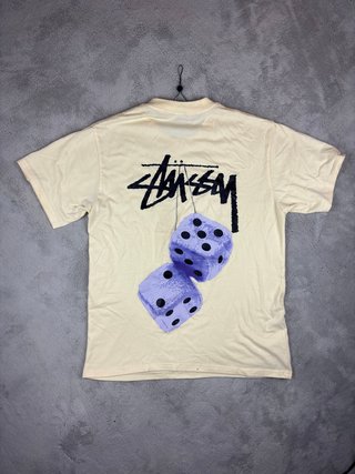 Camiseta Stussy Beige Talla M Estampado Dados