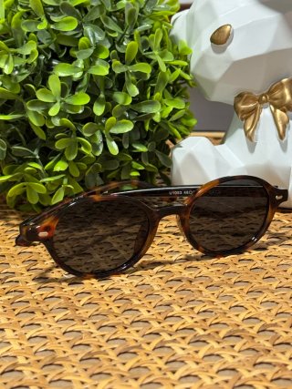 Gafas de sol retro carey redondas retro