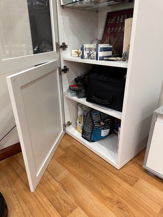 Vetrina Bianca Ikea in Cristallo e Legno per Soggiorno