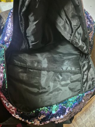 Mochila lentejuelas escolar