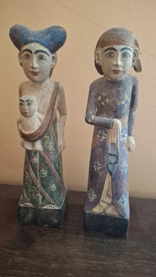 Figuras de madera de Bali (2 unidades)