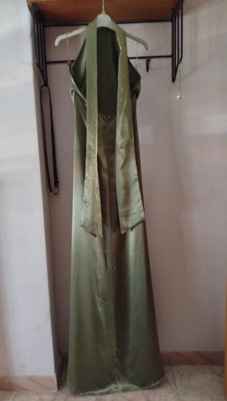 Vestido de fiesta verde largo