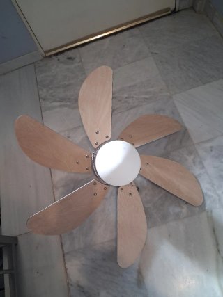 Ventilador de techo madera y metal