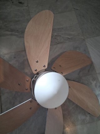 Ventilador de techo madera y metal