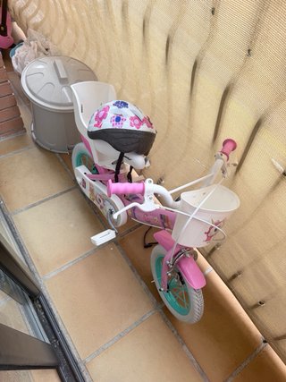 Bicicleta infantil 14 pulgadas rosa con cesta