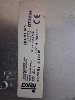 Placa vitrocerámica Teka 2 fuegos