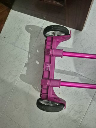Carrito escolar plegable morado