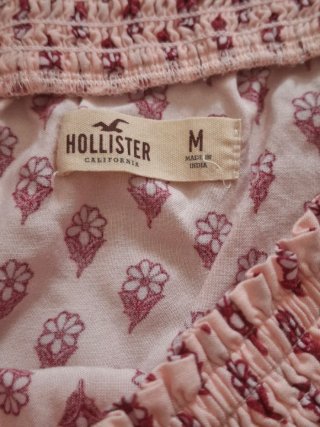 Vestido Hollister rosa y rojo