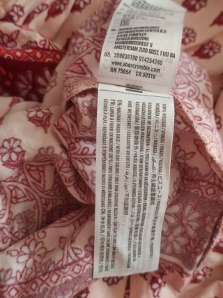 Vestido Hollister rosa y rojo