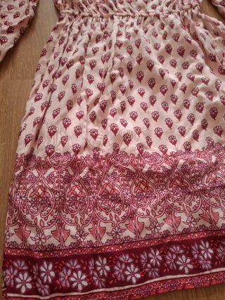 Vestido Hollister rosa y rojo