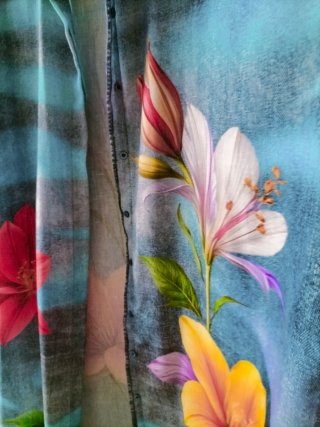 Vestido camisero/sobrecamisa floral