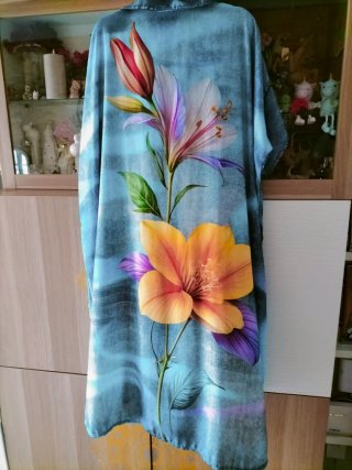 Vestido camisero/sobrecamisa floral