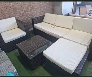Conjunto Sofás Terraza y Jardín Beige