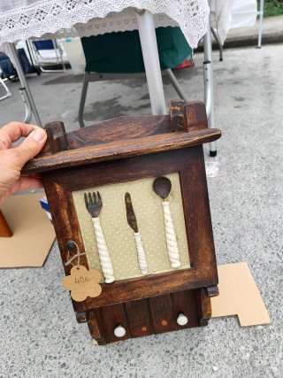 Especiero rústico vintage de madera
