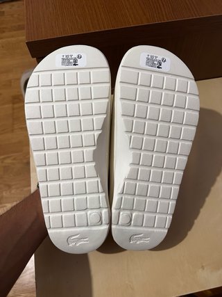 Sandalias Lacoste Blancas Cocodrilo Verde