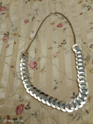 Collana donna oro e argento con strass