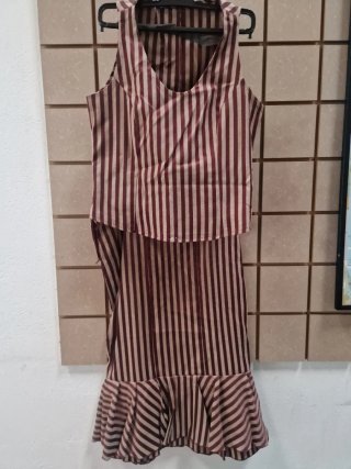 Conjunto Falda y Top Flamenca Rayas