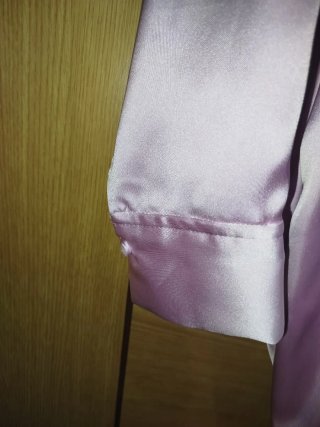 Vestido Zara Satén Rosa Talla L