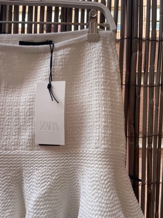 Falda Zara Blanca Talla M