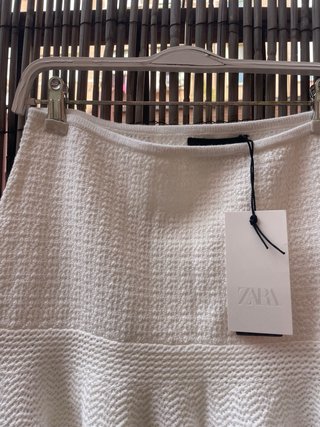 Falda Zara Blanca Talla M