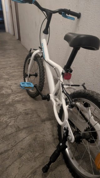 Bicicleta 16 Decathlon Blanca