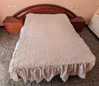 Colcha ganchillo hecha a mano /blanca