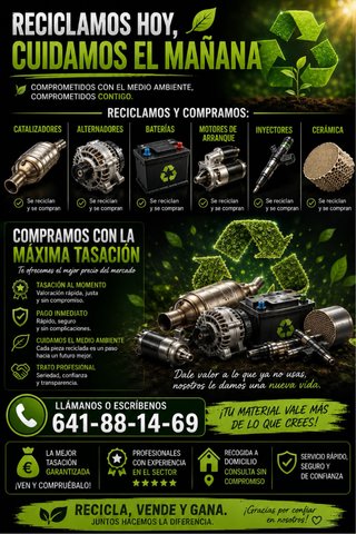 Reciclaje de Catalizadores, Baterías y más