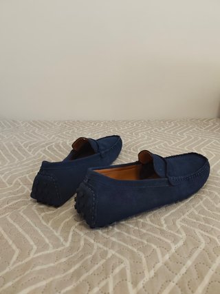 Mocasines Náuticos Azul Marino Ante