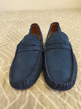 Mocasines Náuticos Azul Marino Ante