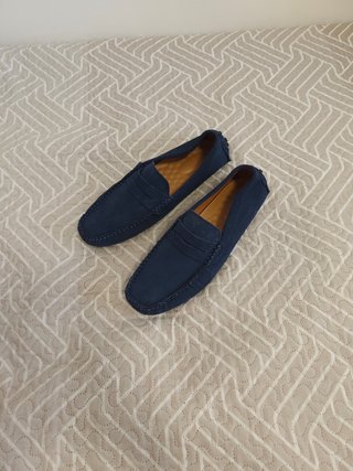 Mocasines Náuticos Azul Marino Ante