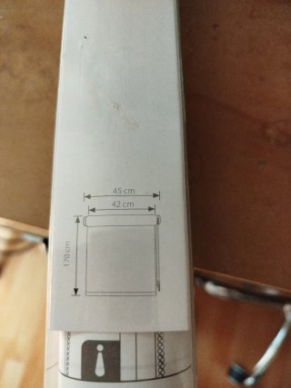 Estor opaco gris y blanco