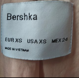 Blazer Bershka Beige/Rosa Palo Talla XS
