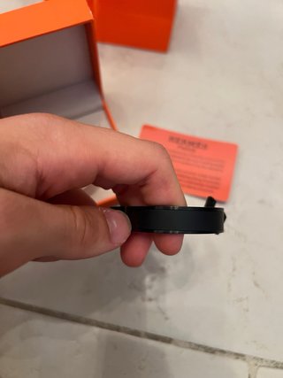 Bracciale Hermes nero con scatola e sacchetto
