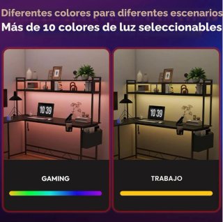 Scrivania da Gaming Angolare con Scaffali