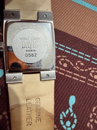 Reloj Davis Cuadrado Correa Marrón