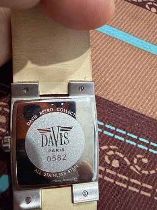 Reloj Davis Cuadrado Correa Marrón