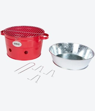 Barbacoa BBQ Roja Metal NUEVA