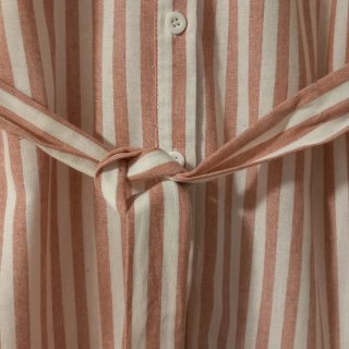 Vestido camisero SHEIN rayas rosa y blanco