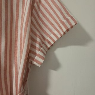 Vestido camisero SHEIN rayas rosa y blanco