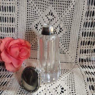 Frasco Antiguo Cristal y Alpaca