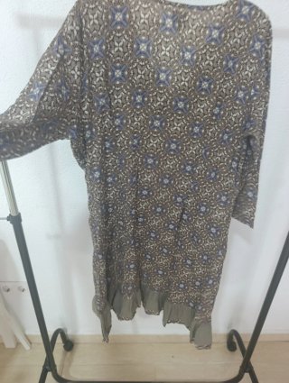Vestido estampado manga larga