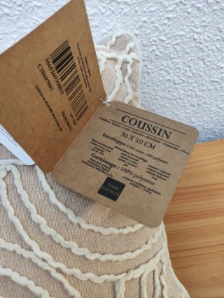 2 Cojines STOF Balma 30x50 Beige Nuevos
