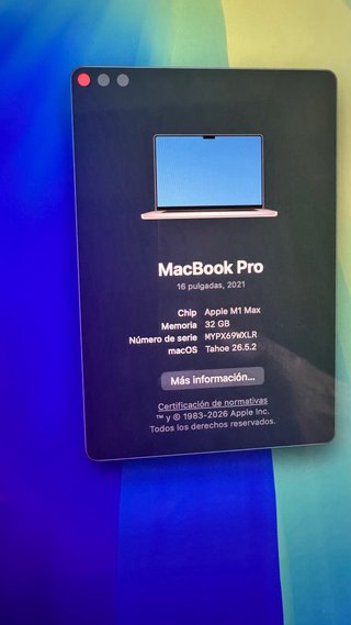 MacBook Pro Max M1 Plata 16”