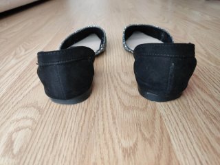 Zapatos planos negros con purpurina